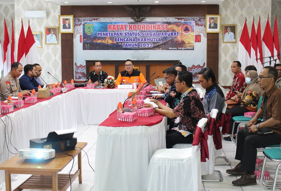 Rapat Koordinasi Penetapan Status Siaga Bencana Karhutla Kab Barsel Tahun 2023