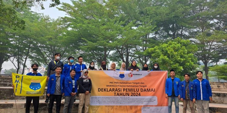 PKC PMII Kalteng Deklarasikan Pemilu Damai 2024