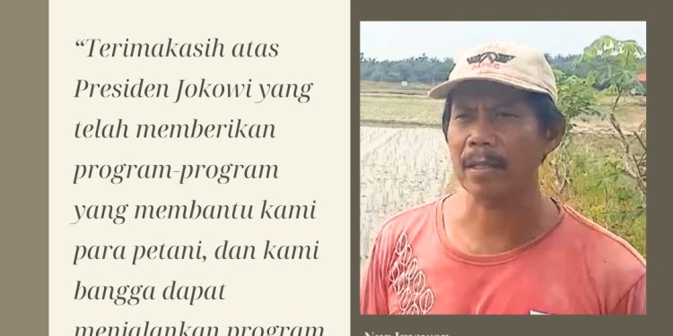 Ketua Gapoktan Suka Tani: Terima Kasih Presiden Jokowi atas Dukungan untuk Petani