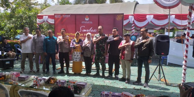 KPU Barito Utara Gelar Simulasi Pemungutan dan Penghitungan Suara Pilkada Serentak 2024